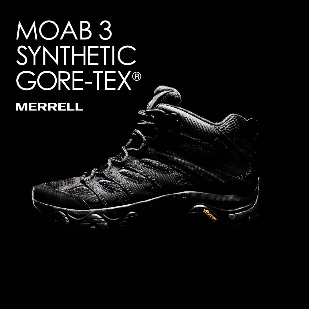 メレル モアブ 3 シンセティック ミッド ゴアテックス MERRELL MOAB 3 SYNTHETIC MID GORE-TEX TRIPLE BLACK メンズ 登山 防水シューズ J500249