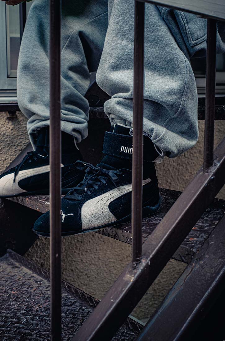 プーマ スピード キャット ミッド PUMA SPEEDCAT MID PUMA BLACK-WARM WHITE レディース メンズ スニーカー 400384-01